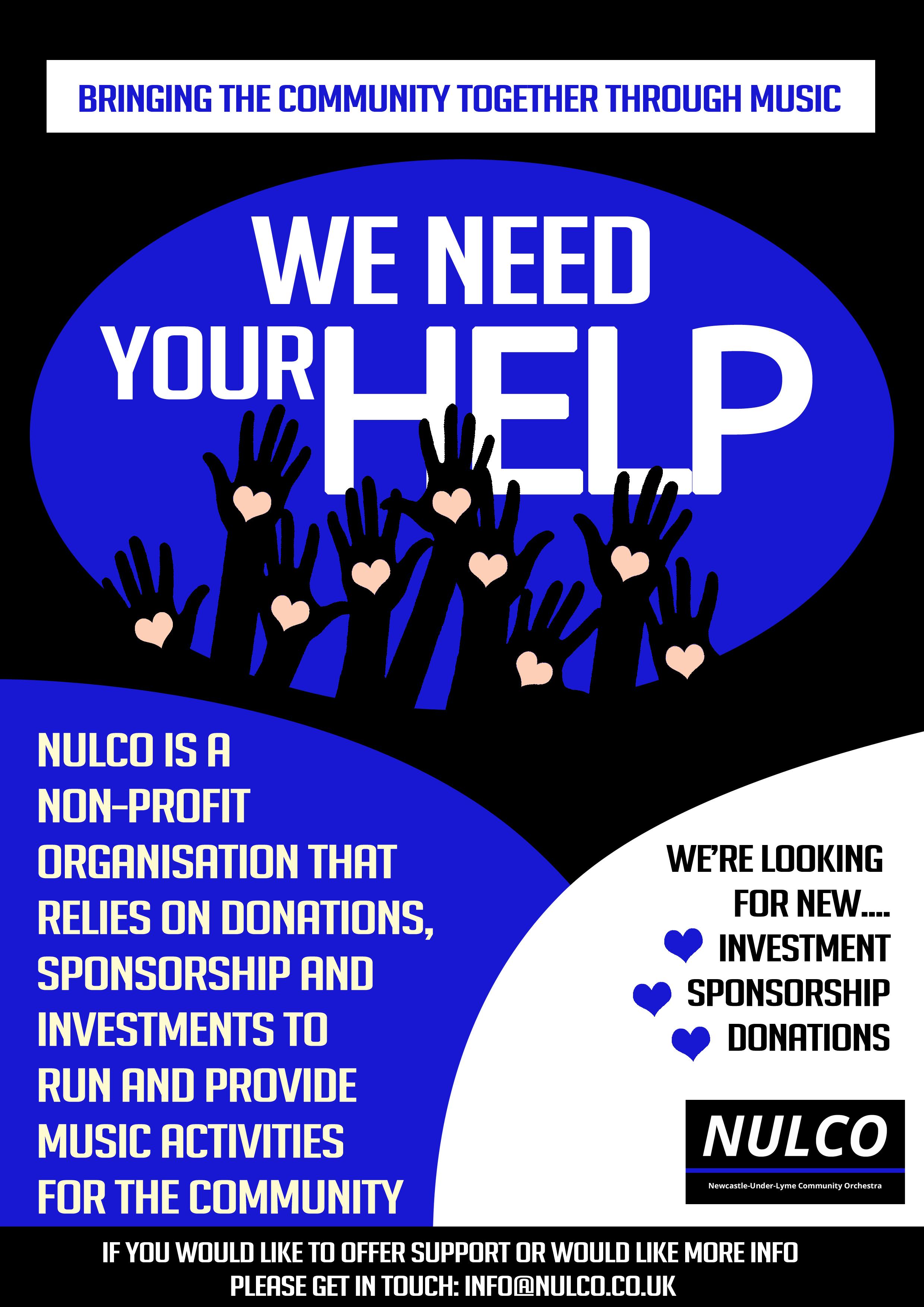 We need your support! We need your support!
